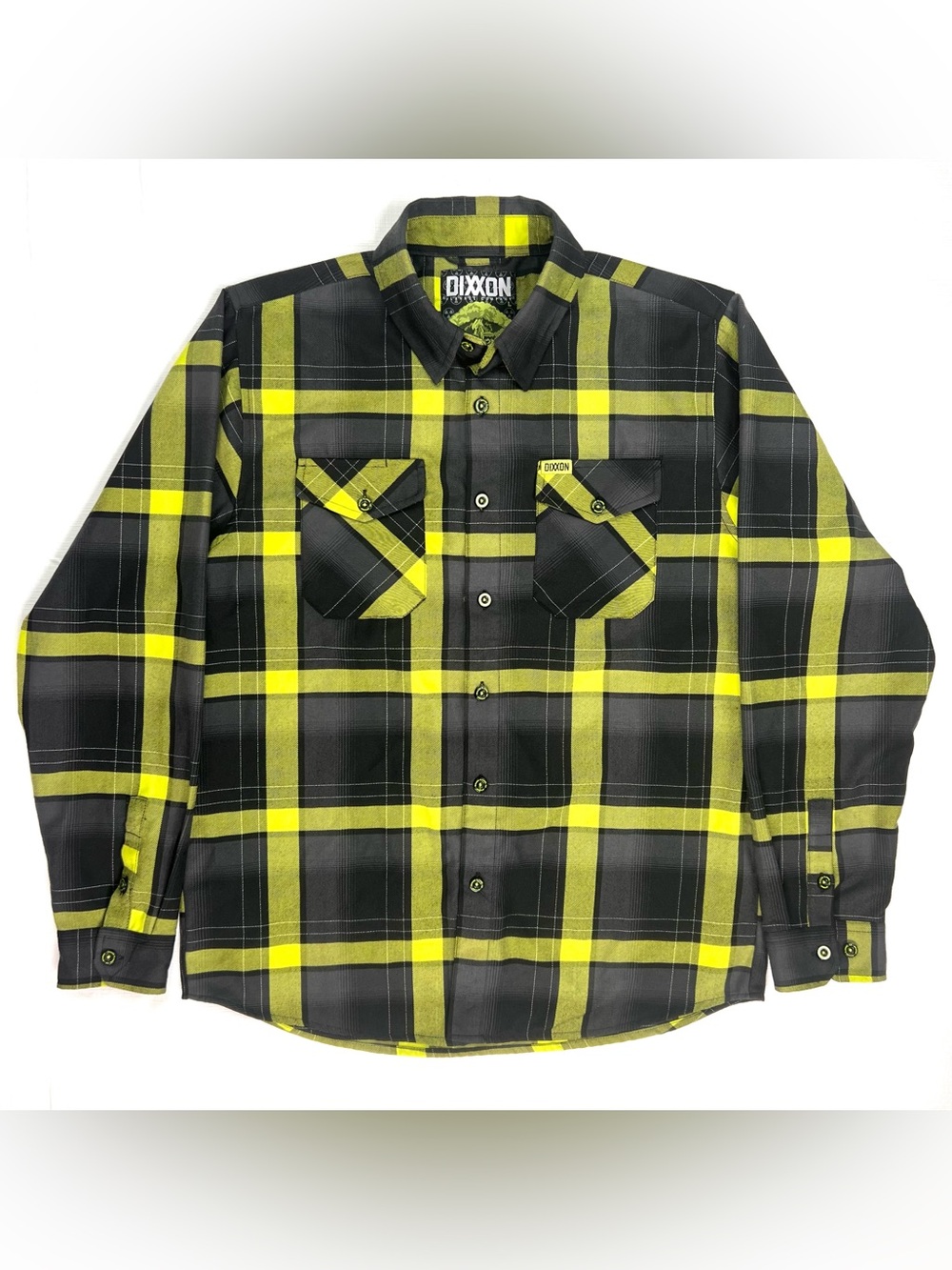 Dixxon Flannel Co The Uranium Flannel Shirt Neon Green Men’s Size Large